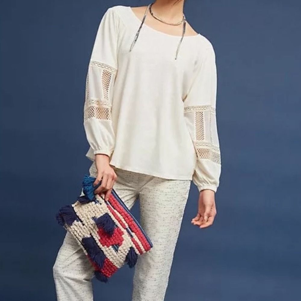 Anthropologie Guest Editor Peasant Top - image 1